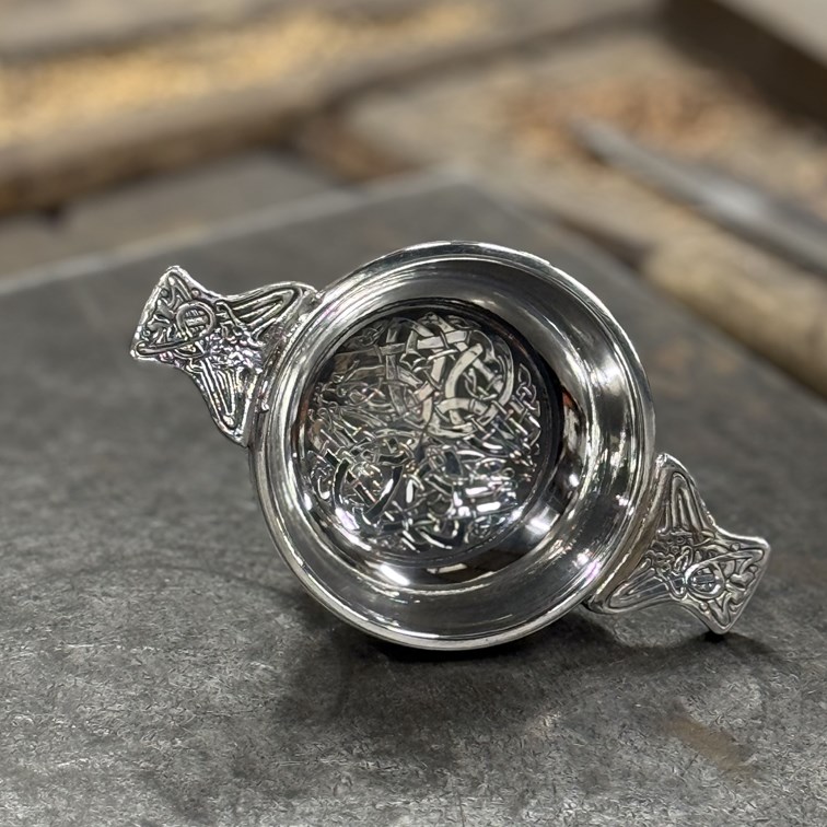 Standard Celtic Circle Pewter Quaich Standard Celtic Circle Pewter Quaich