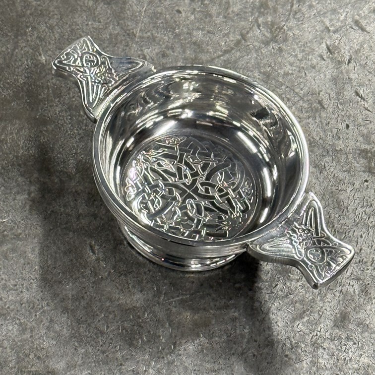Standard Celtic Circle Pewter Quaich Standard Celtic Circle Pewter Quaich