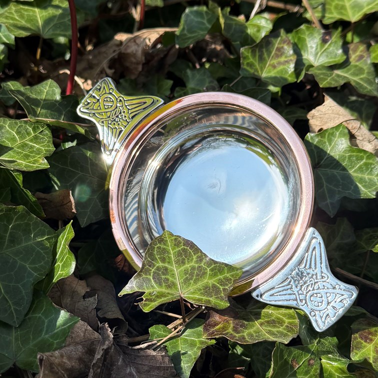 Standard Copper Rim Pewter Quaich