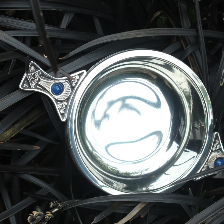 Standard Gem Handle Pewter Quaich