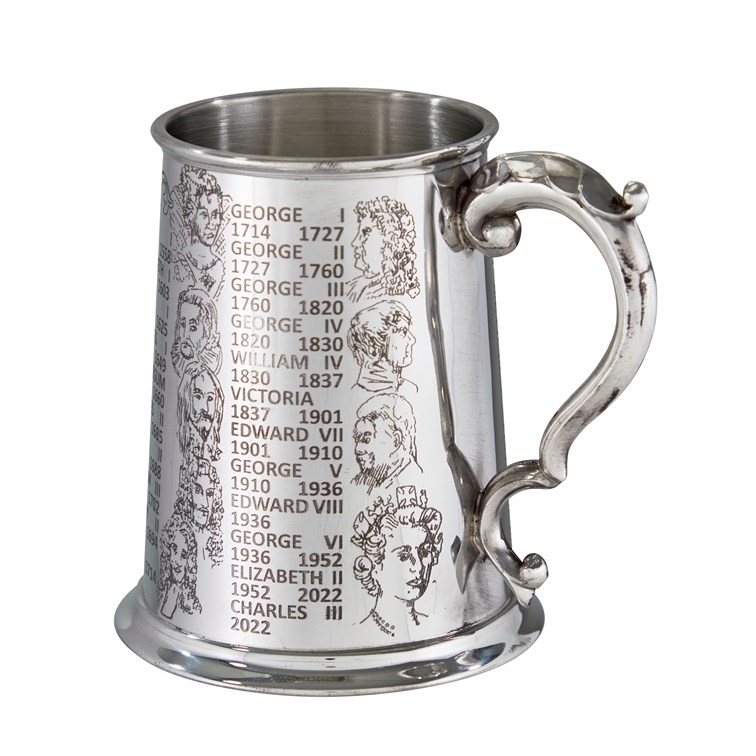Kings And Queens One Pint Pewter Tankard Kings And Queens One Pint Pewter Tankard