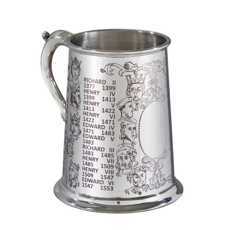 Kings And Queens One Pint Pewter Tankard