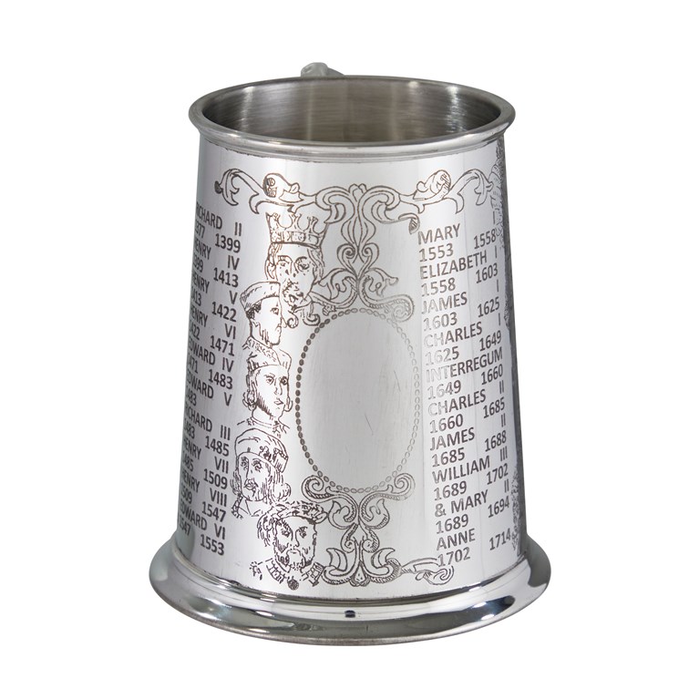 Kings And Queens One Pint Pewter Tankard