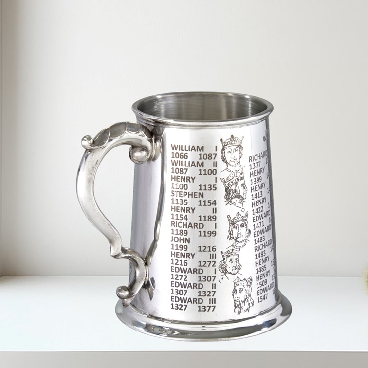 Kings And Queens One Pint Pewter Tankard