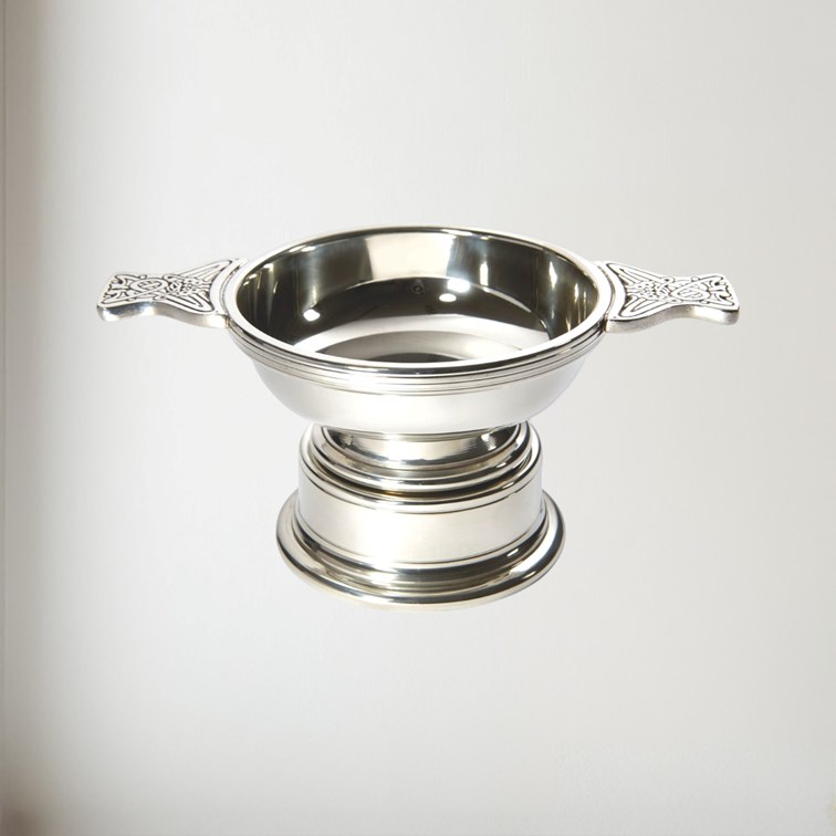 Medium And Large Pewter Quaich Plinth
