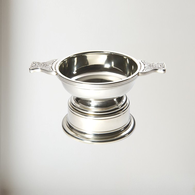 Medium And Large Pewter Quaich Plinth