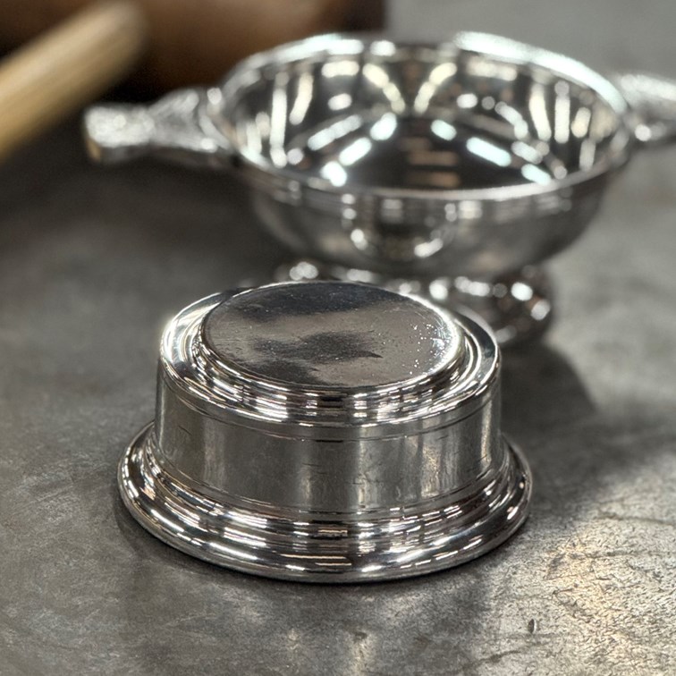 Medium And Large Pewter Quaich Plinth