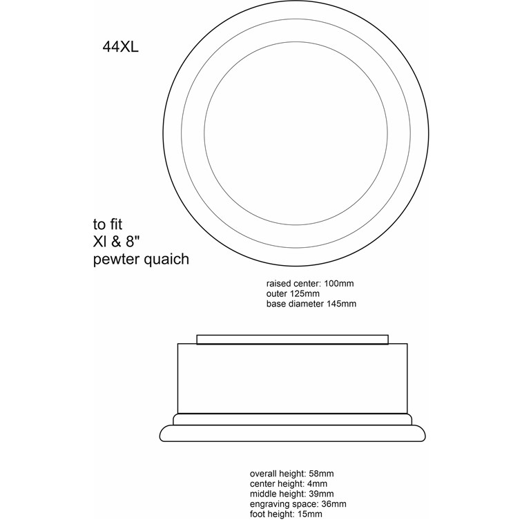 Xl Extra Large Pewter Plinth