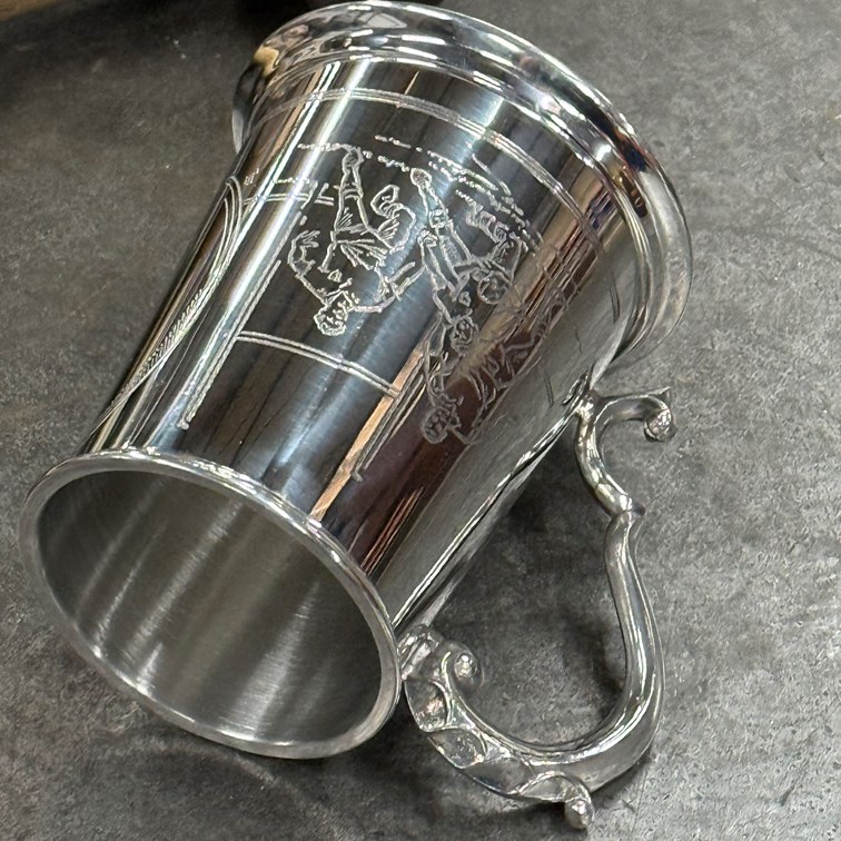 Rugby Scene One Pint Pewter Tankard Rugby Scene One Pint Pewter Tankard