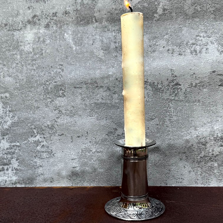 Large Celtic Base Pewter Candle Holder Large Celtic Base Pewter Candle Holder