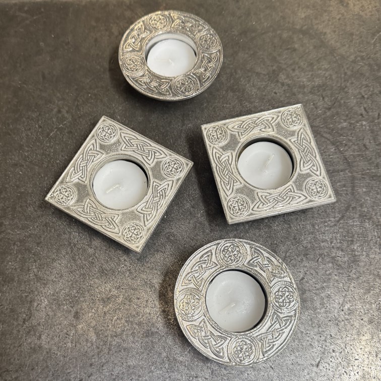 Square Celtic T-Lite Candle Holder Square Celtic T-Lite Candle Holder