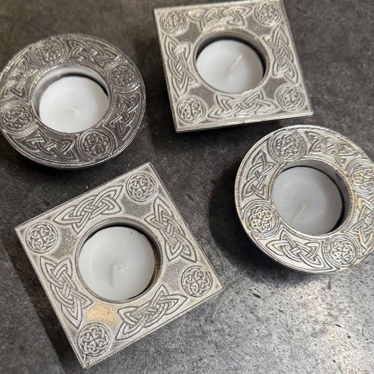 Square Celtic T-Lite Candle Holder Square Celtic T-Lite Candle Holder