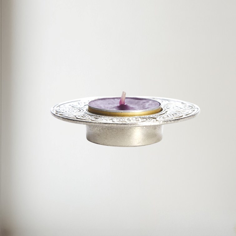 Round Celtic Cast Pewter T-Lite Candle Holder