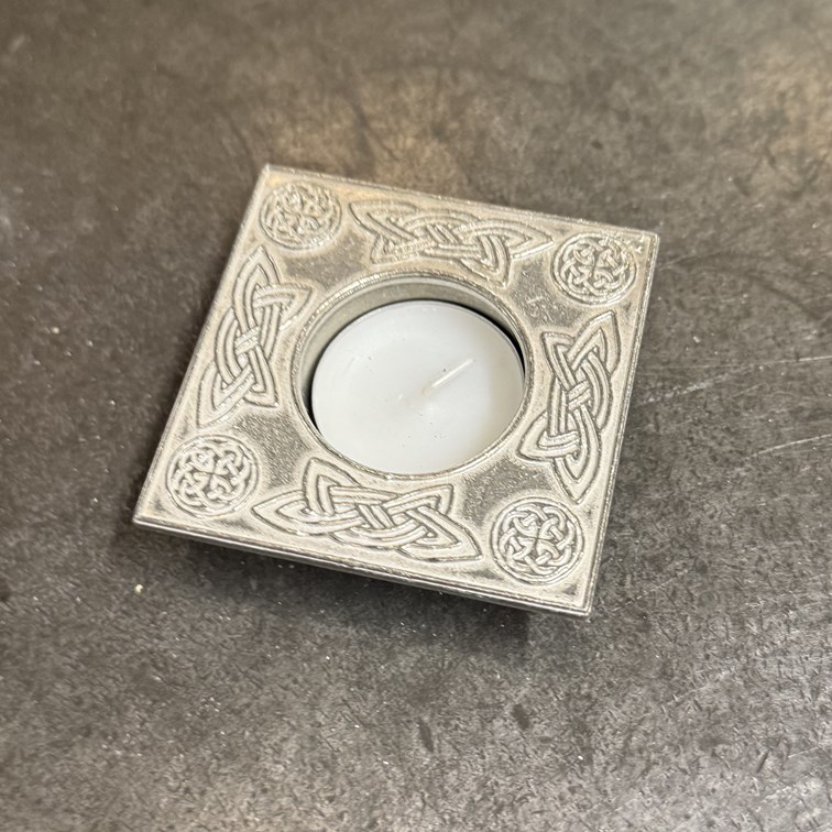 Square Celtic T-Lite Candle Holder