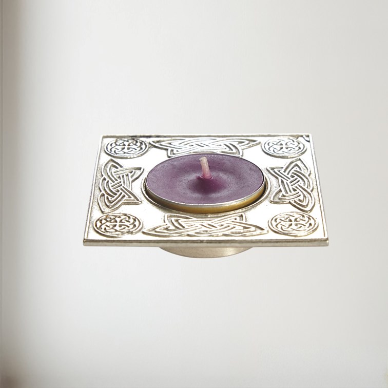 Square Celtic T-Lite Candle Holder