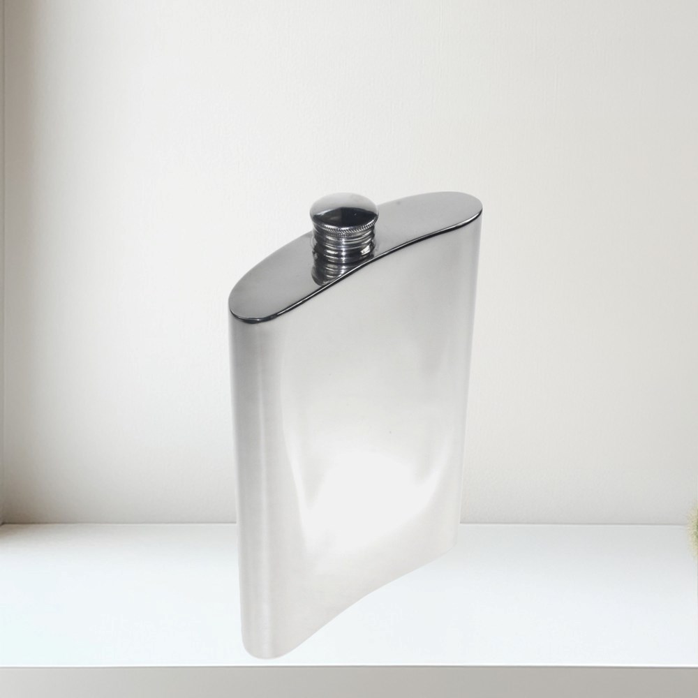 10oz Plain Pewter Kidney Hip Flask