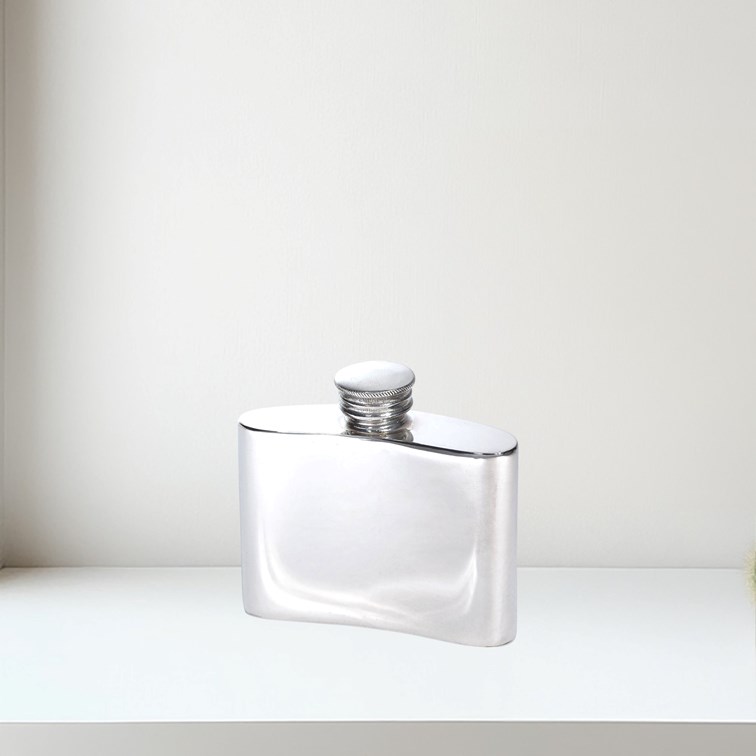 2oz Celtic Knot Pewter Kidney Hip  Flask