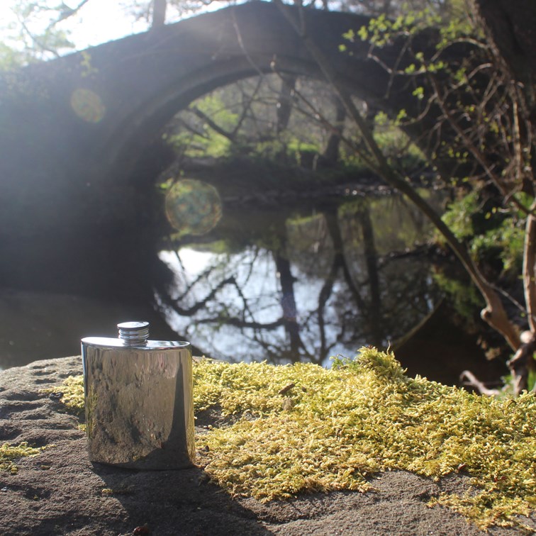3oz Plain Pewter Kidney Hip Flask