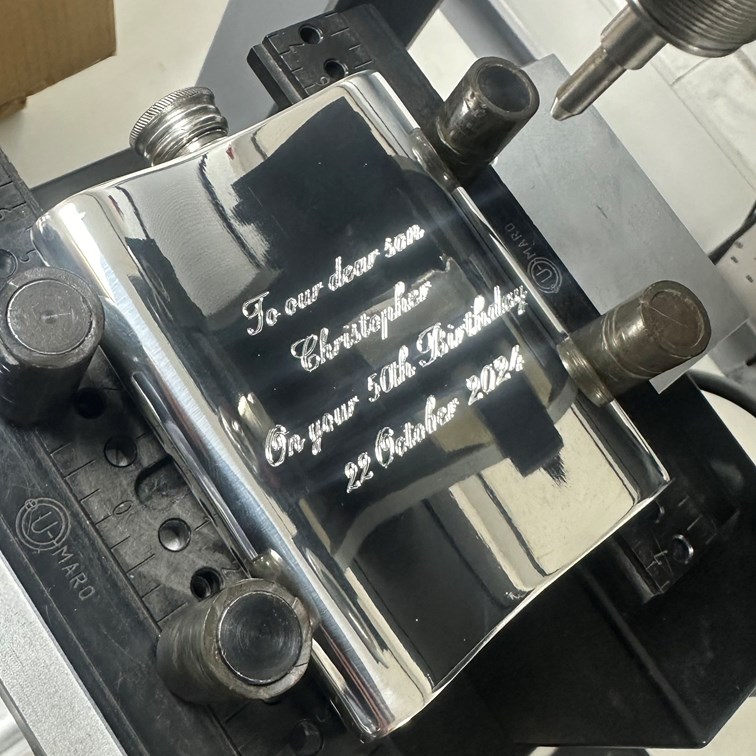 Knox 6oz Pewter Kidney Flask