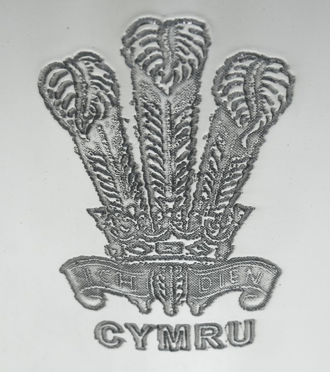   Prince of Wales Feathers Pattern on Pewter  