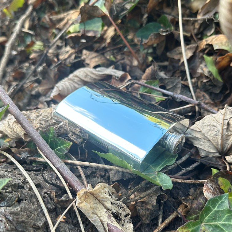 6oz Plain Pewter Kidney Hip Flask