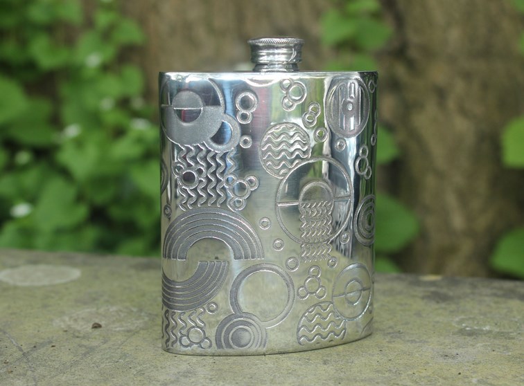 6oz Retro Pewter Kidney Hip Flask