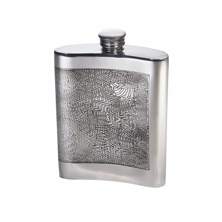 6oz Red Room Pewter Kidney Flask