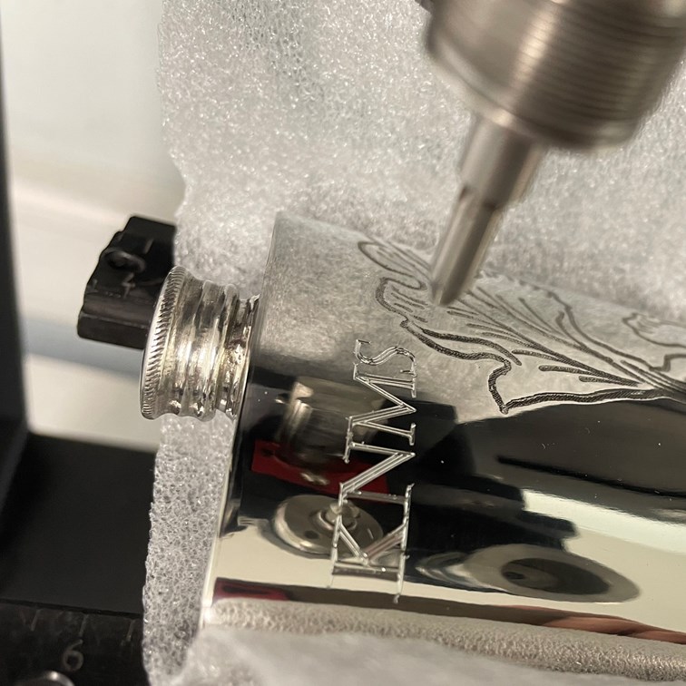 Acanthus Pattern Pewter Kidney Hip Flask Acanthus Pattern Pewter Kidney Hip Flask