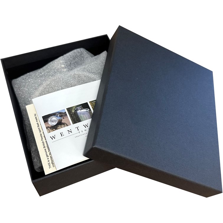 6oz Round Yorkshire Rose Pewter Flask 6oz Round Yorkshire Rose Pewter Flask