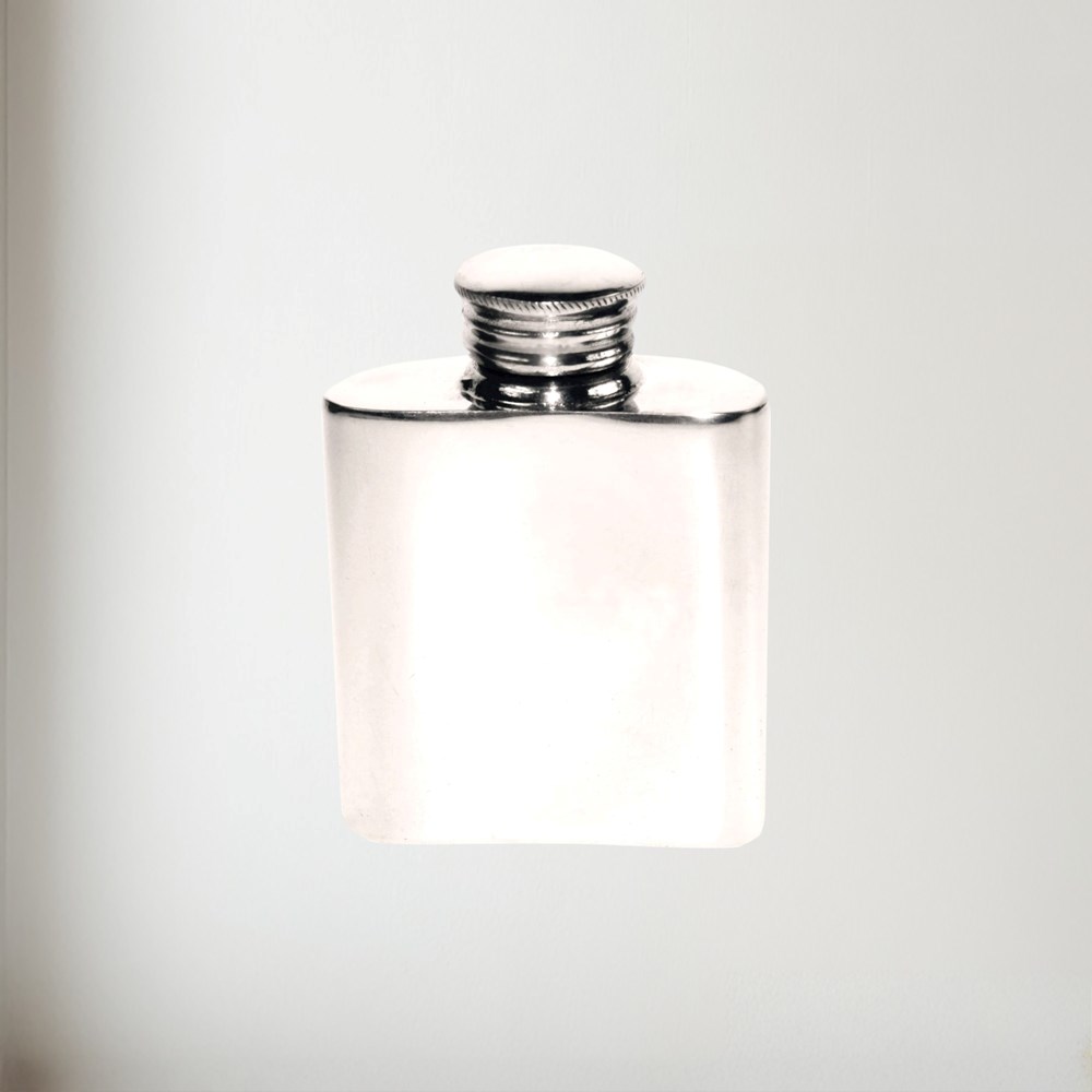 1oz Plain Small Pewter Purse Flask 1oz Plain Small Pewter Purse Flask