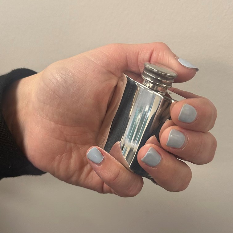 1oz Plain Small Pewter Purse Flask