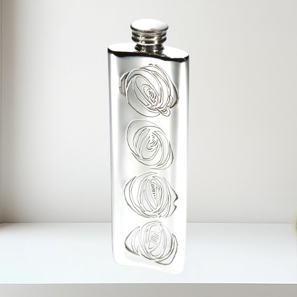 O My Luv Burns Rose Purse Flask