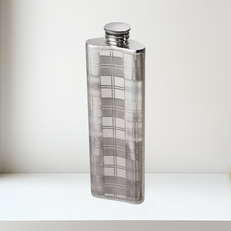 3oz Tartan Pewter Purse Flask