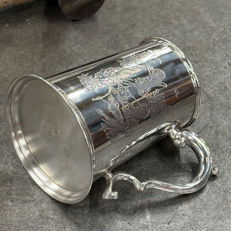 Shooting Scene One Pint Pewter Tankard