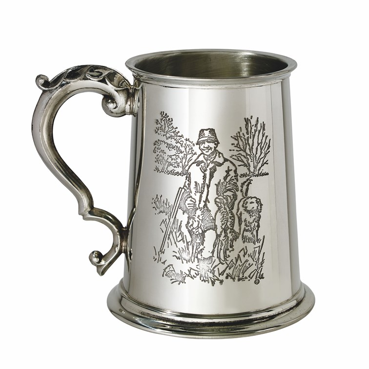 Shooting Scene One Pint Pewter Tankard
