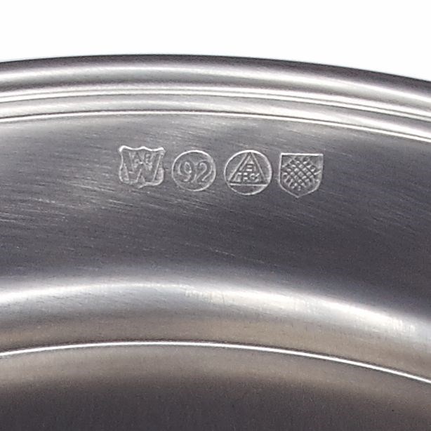 Large Antique Finish Pewter Plate