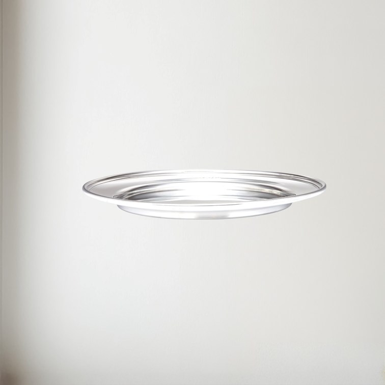 Medium Polished Finish Pewter Plate