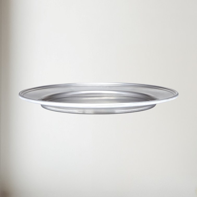 Large Antique Finish Pewter Plate