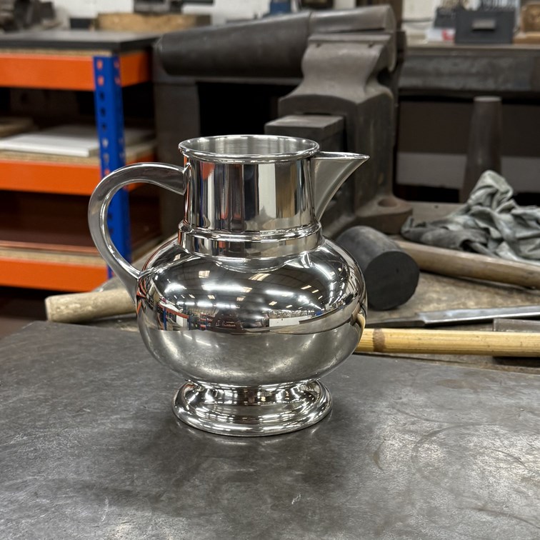 Two Pint Pewter Water Jug Beer Pitcher