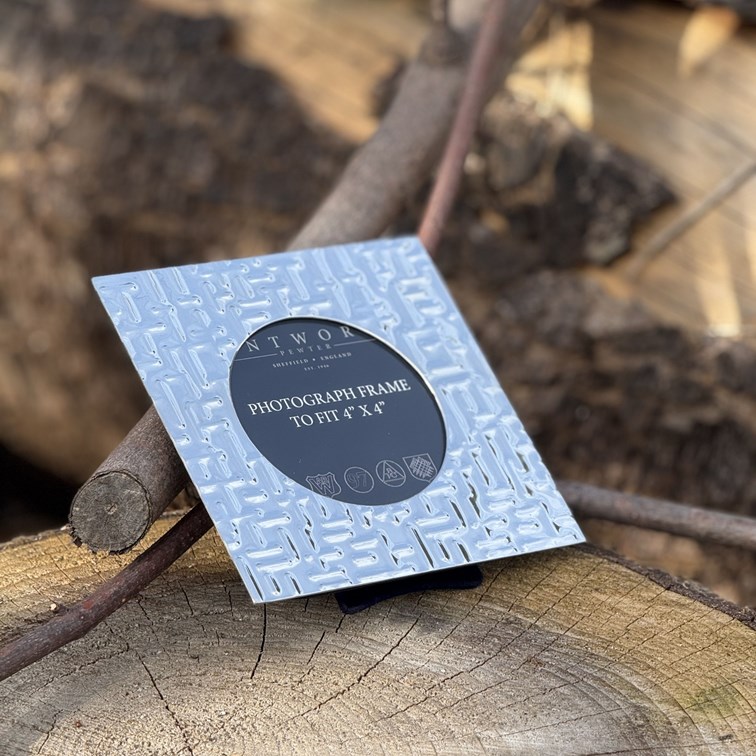 Small Metropolitan 4"X4" Pewter Picture Frame