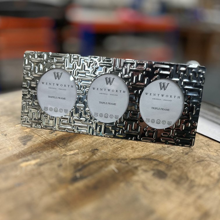 Triple Metropolitan Pewter Frame