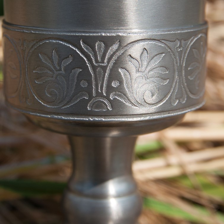 Medieval Antique Finish Pewter Goblet