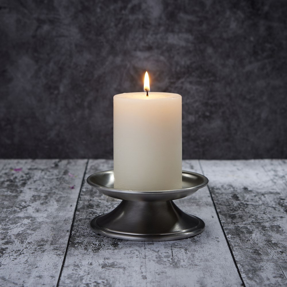 Medieval Antique Finish Pewter Candle Holder