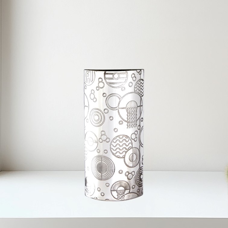 Retro "D" Pewter Budvase