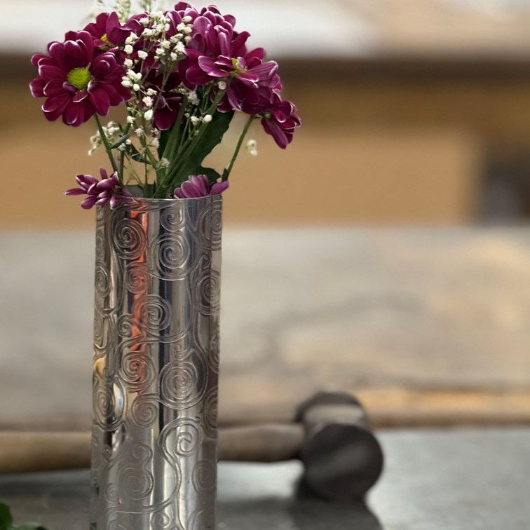 Medium Tree Of Life Pewter Vase