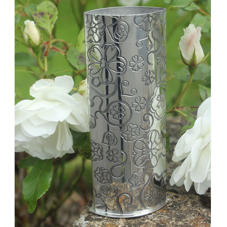 Yorkshire Rose Pewter Bud Vase