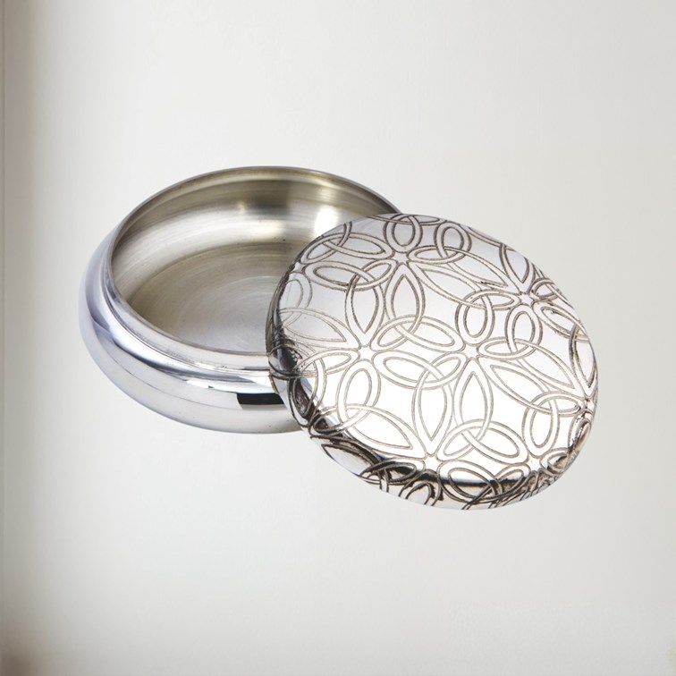 Triquetra Pewter Trinket Box Triquetra Pewter Trinket Box