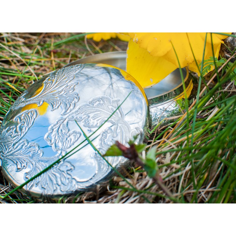 Acanthus Pattern Pewter Trinket Box