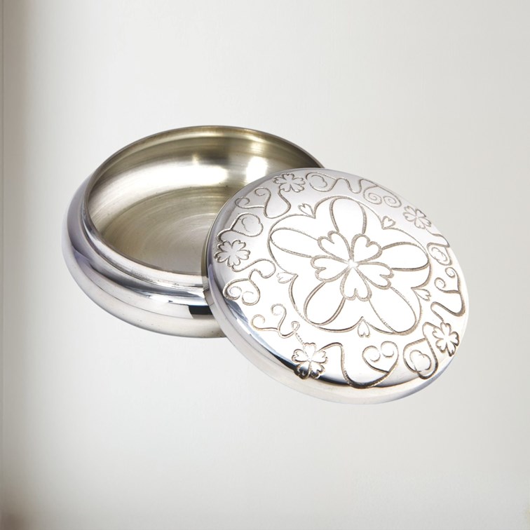 Yorkshire Rose Pewter Trinket Box Yorkshire Rose Pewter Trinket Box