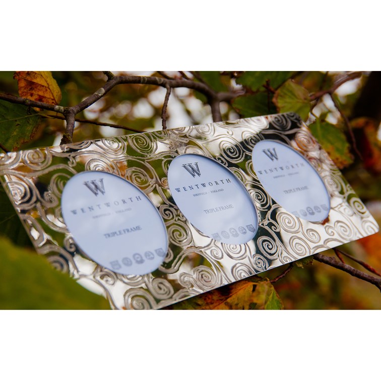 Tree Of Life Pewter Triple Frame